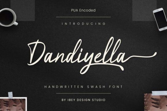 Dandiyella: A Playful Handwritten Font for Creative Design