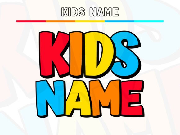 Kids Name: Crafting Colorful, Playful Typography